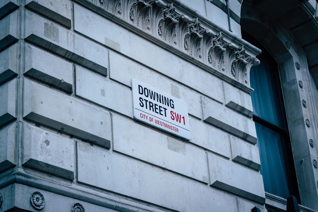 The black door of 10 Downing Street, London, the symbolic centre of the UK Civil Service